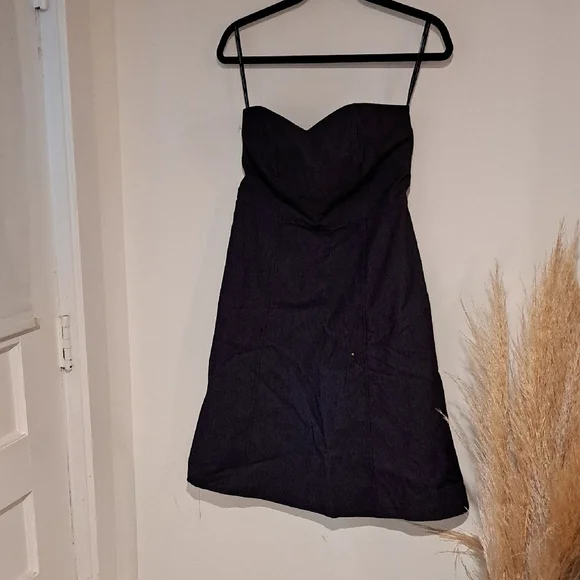 silky blue dress Blue Satin Bustier Tiered Babydoll Mini Dress